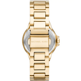 Michael Kors Camille Multifunction Green Dial Gold Steel Strap Watch For Women - MK6981