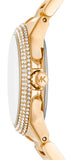 Michael Kors Camille Multifunction Green Dial Gold Steel Strap Watch For Women - MK6981