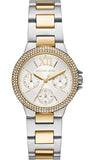 Michael Kors Camille Multifunction Silver Dial Two Tone Steel Strap Watch For Women - MK6982