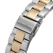 Michael Kors Lennox Three Hand Quartz Silver Dial Two Tone Steel Strap Watch For Women - MK6989