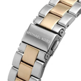 Michael Kors Lennox Three Hand Quartz Silver Dial Two Tone Steel Strap Watch For Women - MK6989