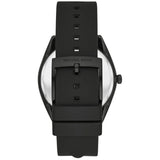 Michael Kors Janelle Quartz Silver Dial Black Rubber Strap Watch For Women - MK7138