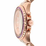 Michael Kors Everest Chronograph Rose Gold Dial Rose Gold Steel Strap Watch For Women - MK7211