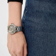 Michael Kors Lennox Quartz Silver Dial Silver Steel Strap Watch For Women - MK7234