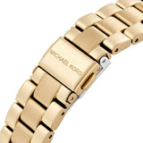 Michael Kors Lennox Three-Hand Silver Dial Gold Steel Strap Watch For Women - MK7278