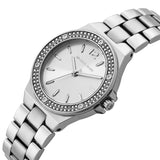 Michael Kors Lennox Three Hand Silver Dial Silver Steel Strap Watch For Women - MK7280