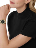 Michael Kors Mini Lennox Quartz Black Dial Black Silicone Strap Watch For Women - MK7281