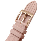 Michael Kors Mini Lennox Three-Hand Rose Gold Dial Pink Silicone Strap Watch For Women - MK7282