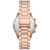 Michael Kors Layton Chronograph Rose Gold Dial Rose Gold Steel Strap Watch For Women - MK7285