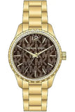 Michael Kors Layton Chronograph Brown Dial Gold Steel Strap Watch For Women - MK7296