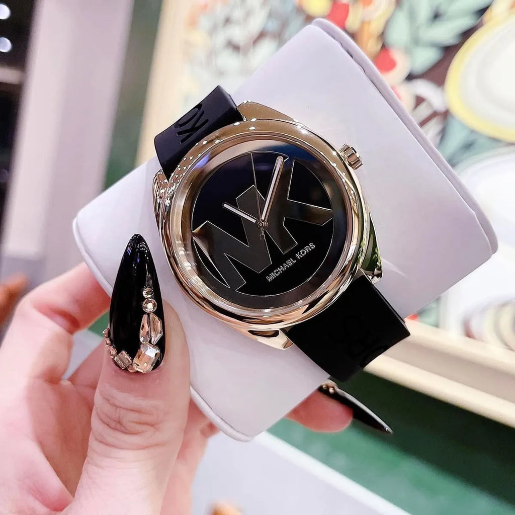 Mk watch rubber strap hotsell