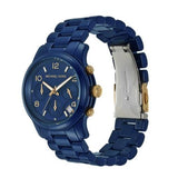 Michael Kors Runway Analog Blue Dial Blue Steel Strap Watch for Women - MK7332