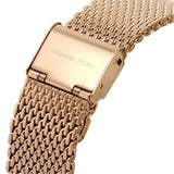 Michael Kors Lennox Three Hand Rose Gold Dial Rose Gold Mesh Strap Watch For Women - MK7336