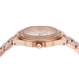 Michael Kors Lennox Three-Hand Silver Dial Rose Gold Steel Strap Watch For Women - MK7362