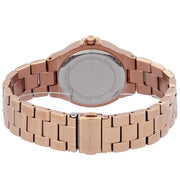Michael Kors Lennox Three-Hand Silver Dial Rose Gold Steel Strap Watch For Women - MK7362