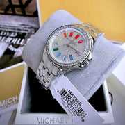 Michael Kors Pilot Quartz Silver Dial Silver Steel Strap Watch For Women - MK7368