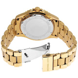 Michael Kors Everest Three Hand Mother of Pearl White Dial Gold Steel Strap Watch For Women - MK7401