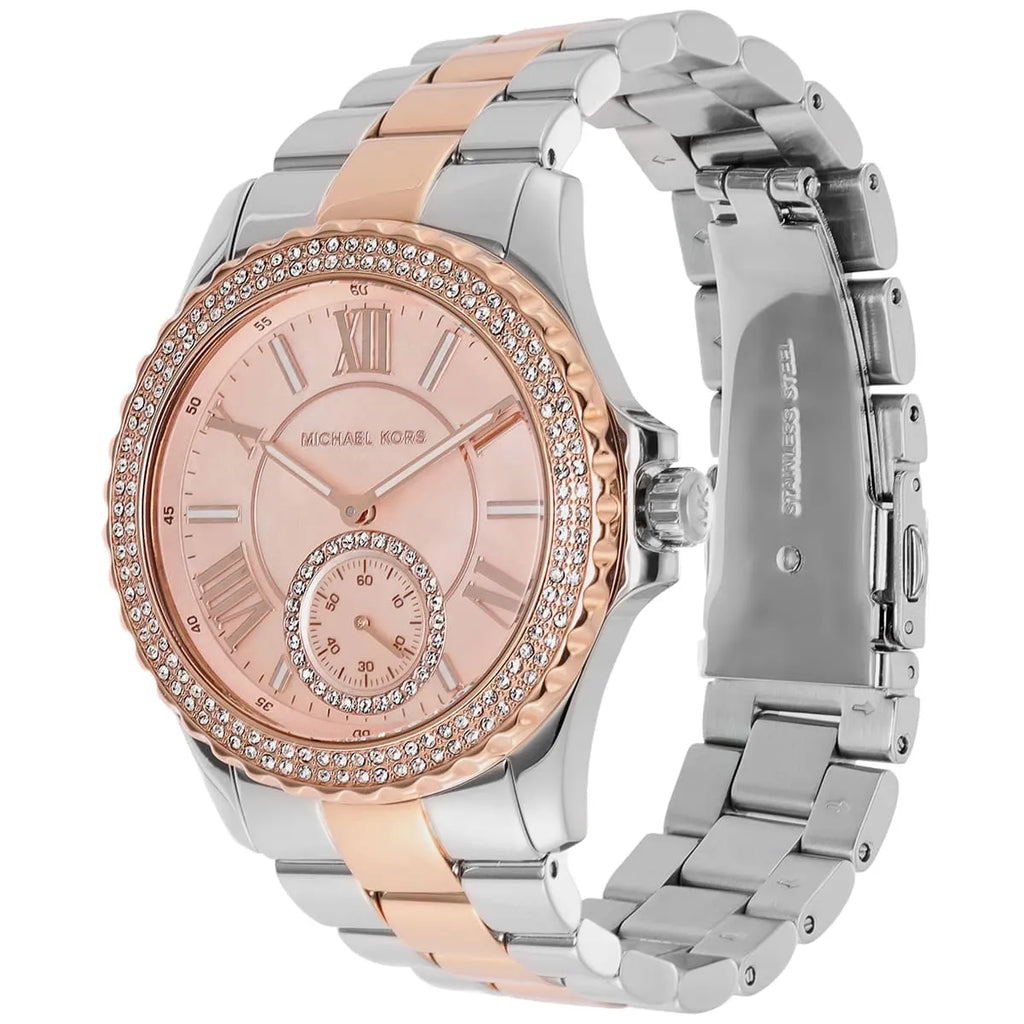 Michael Kors Everest Three Hand Rose Gold Dial Two Tone  display picture 1