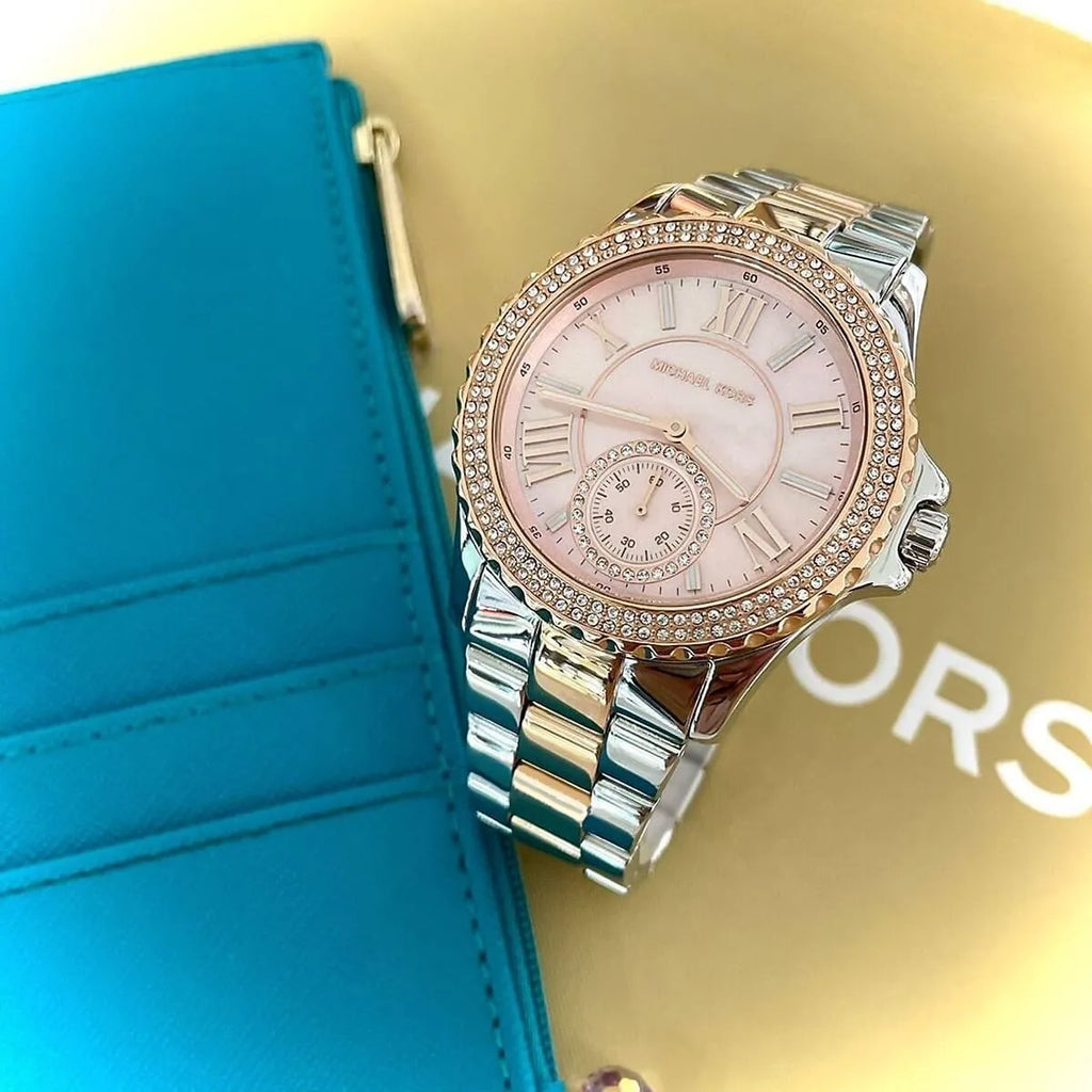 Michael Kors Everest Three Hand Rose Gold Dial Two Tone  display picture 1