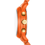 Michael Kors Runway Chronograph Limited Edition Orange Dial Orange Steel Strap Watch for - MK7477LE