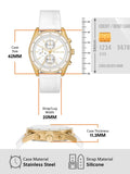 Michael Kors Hadyn Chronograph White Dial White Rubber Strap Watch for Women - MK7484