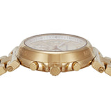 Michael Kors Maren Chronograph Gold Dial Gold Steel Strap Watch for Women - MK7493