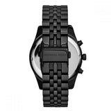 Michael Kors Lexington Chronograph Black Dial Black Steel Strap Watch for Men - MK8320