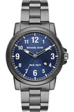 Michael Kors Paxton Analog Blue Dial Grey Steel Strap Watch For Men - MK8499