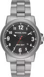 Michael Kors Paxton Analog Black Dial Silver Steel Strap Watch For Men - MK8500