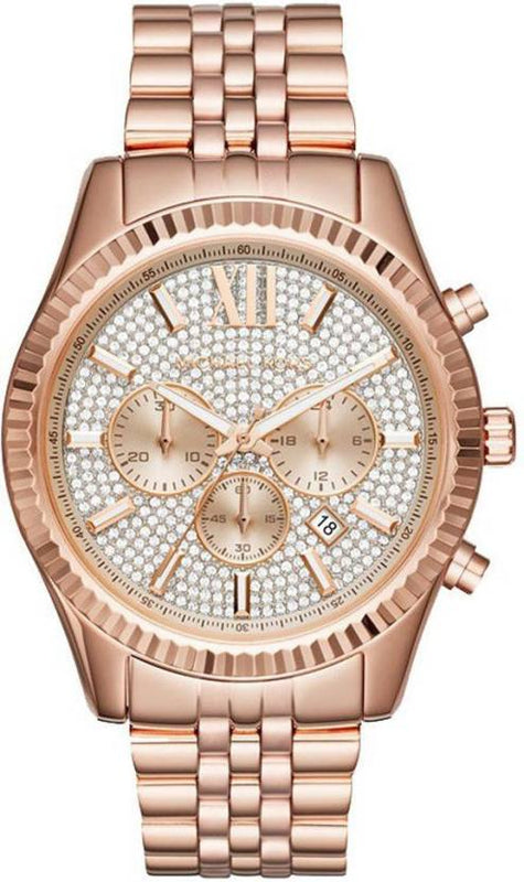 Rose gold mk watch on sale mens