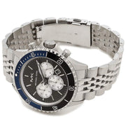 Michael Kors Bayville Chronograph Black Dial Silver Steel Strap Watch For Men - MK8749