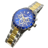 Michael Kors Layton Chronograph Blue Dial Two Tone Steel Strap Watch For Men - MK8825