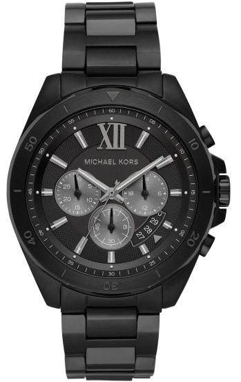 Michael Kors Brecken Chronograph Black Dial Black Steel