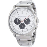 Michael Kors Sullivan Quartz White Dial Silver Steel Strap Watch For Men - MK8968