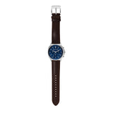 Michael Kors Sullivan Quartz Blue Dial Brown Leather Strap Watch For Men - MK8996