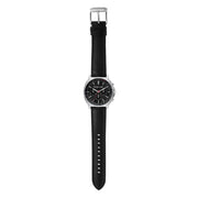 Michael Kors Sullivan Chronograph Black Dial Black Leather Strap Watch For Men - MK8997