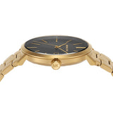 Michael Kors Blake Quartz Black Dial Gold Steel Strap Watch for Men - MK9136