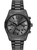 Michael Kors Lexington Chronograph Black Dial Black Steel Strap Watch for Men - MK9154