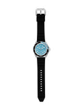 Michael Kors Maritime Three Hand Blue Dial Black Silicone Strap Watch for Men - MK9167