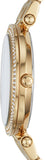 Michael Kors Mini Darci Quartz Black Dial Gold Steel Strap Watch For Women - MK3738