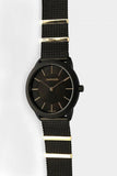 Calvin Klein Minimal Black Dial Black Steel Strap Watch For Men - K3M524Z1