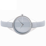 Calvin Klein Rebel Grey Dial Grey Leather Strap Watch for Women - K8P231Q4