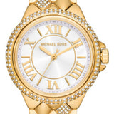 Michael Kors Camile Analog White Dial Gold Steel Strap Watch for Women - MK4801