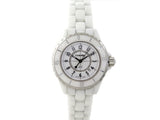 Chanel J12 Ceramic White Dial White Steel Strap Watch for Women - J12 H0968