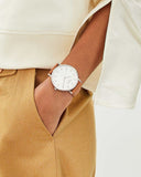 Tissot T Classic Everytime Jam Tangan Tali Kulit Coklat Dial Putih Besar Untuk Pria - T109.610.16.037.00