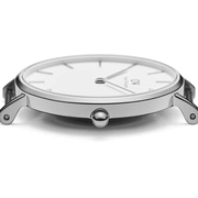 Daniel Wellington Classic Petite St Mawes White Dial Brown Leather Strap Watch For Women - DW00100187