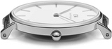 Daniel Wellington Classic Reading White Dial Black Leather Strap Watch For Men - DW00100028