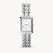 Fossil Raquel Three Hand Date White Dial Silver Steel Strap Watch for Women - ES5221