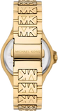 Michael Kors Lennox Three-Hand Gold Dial Gold Steel Strap Watch For Women - MK7339