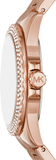 Michael Kors Camille Quartz Mother of Pearl White Dial Rose Gold Steel Strap Watch For Women - MK7364